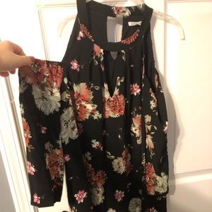 Floral cold shoulder Dress